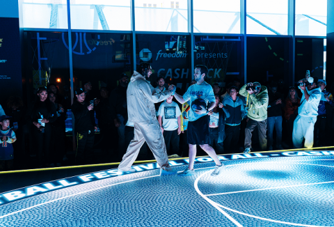 Two men on the immersive court